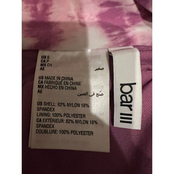 Bar III Purple Fuchsia Summer Stripes V-Wire Bikini Swim Top Small NWT - Picture 6 of 8